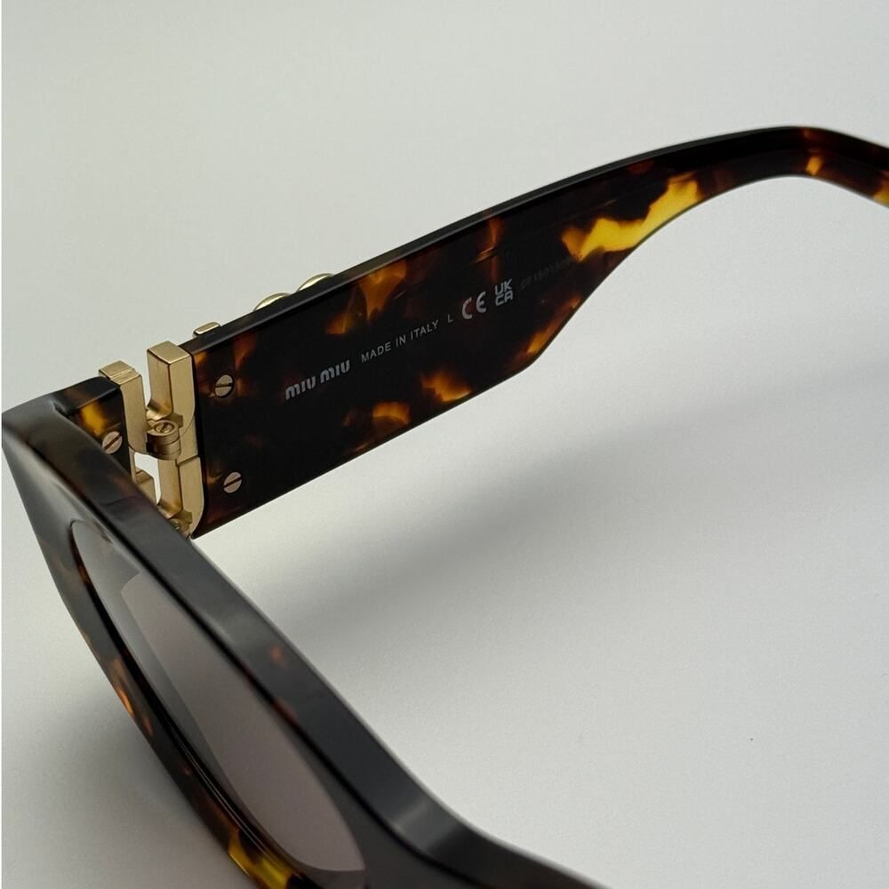 NEW MIU MIU Sunglasses MU11WS 14L20I Honey Havana/Light Purple Brown Women - Picture 7 of 10